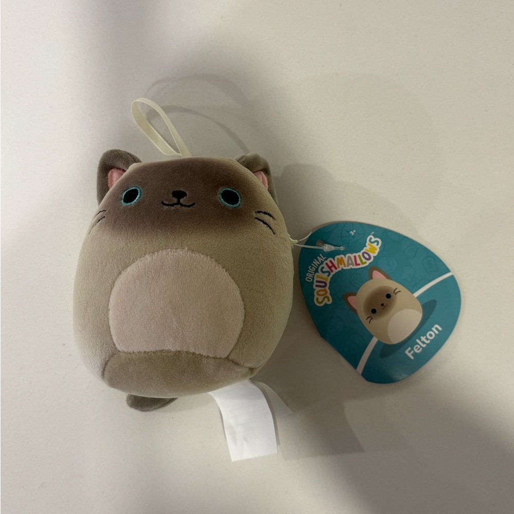 Jazwares Squishmallows Felton Cat Plush Toy - Brown and Cream